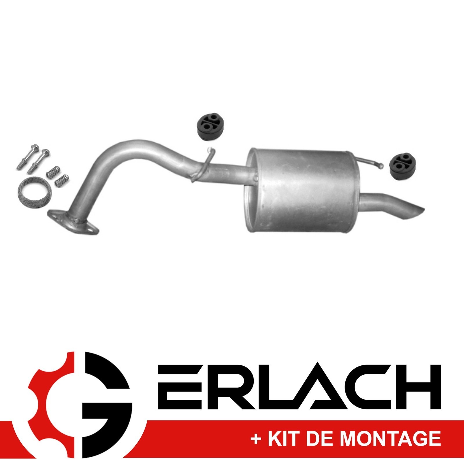 Silencieux arrière pour Toyota Yaris 1.3 VVT-i 42750 échappement en acier aluminisé d'origine
