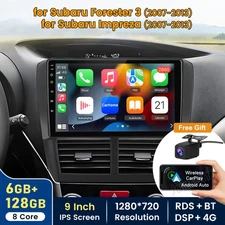 Camera Android Stereo Radio CarPlay 6+128GB 4G For Subaru Forester Impreza 07-13
