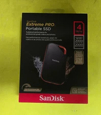 SanDisk 4TB Extreme PRO External Solid State Drive Bk - 2000M/S Read and Write