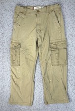 Y2K Levi s Cargo Pants Cotton Chino Baggy Skater Wear Paint Stains / Men s 34x32