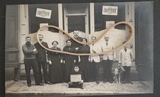 Carte Photo CPA CHÂTEAU THIERRY Devanture salon coiffure REJUGIE BELGE