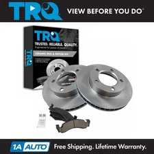 TRQ Front Ceramic Brake Pad Set & 2 Rotors Kit for Ford F150 Bronco 4X4 4WD