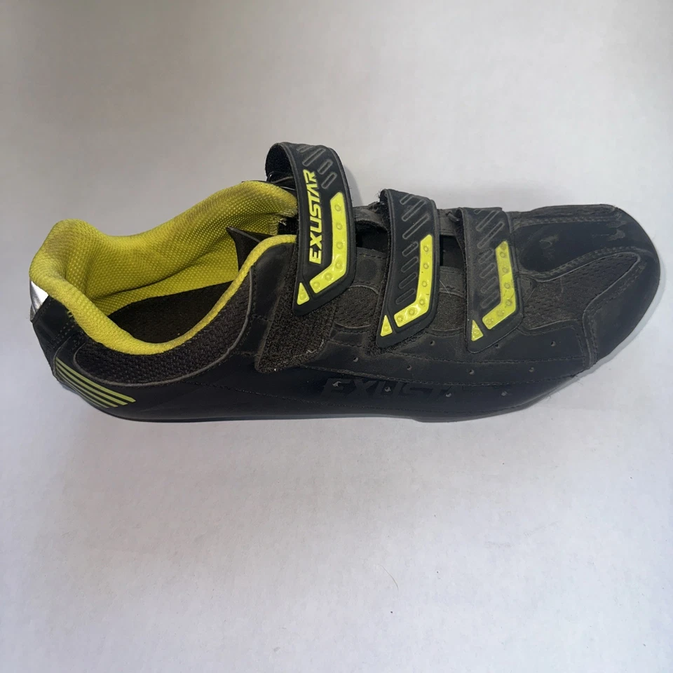 Zapatos Exustar Road/Gravel Negro/Verde Neón Talla 10.5 44.5 Foto 2 de 4