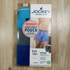 Jockey Underwear Mens Medium Boxer Briefs Microfiber Stretch Chafe Proof 3 pack
