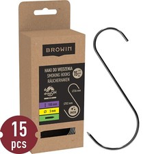 Smoking Hooks S-shaped 150 / 3 mm - 15 pcs for Smoking Meat Cheese Sausage