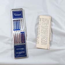 Valiant Personal Calculator 1950  s Vintage