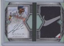 2023 Topps Transcendent Ronald Acuna Jr JUMBO LOGO PATCH AUTO #1/1 signed Braves