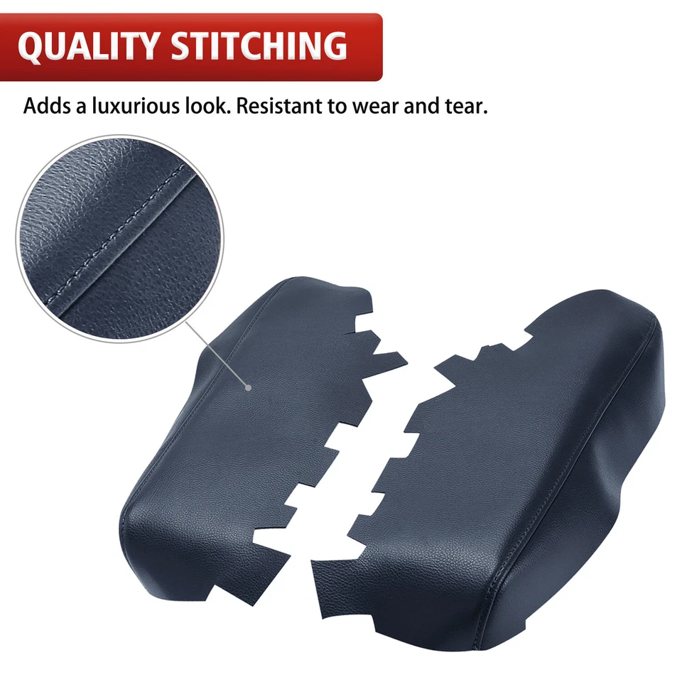 Fits Toyota Avalon 2013-2018 Vinyl Leather Armrest Door Panel Cover Dark Gray - Image 4 of 4