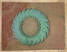 Vintage Printing Letterpress Rubber Block Cut WREATH  2 3/4" X 2 3/4"  1035