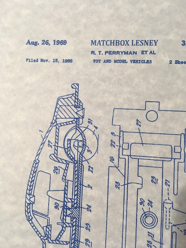 Matchbox Lesney 1960's Custom #8 Ford Mustang Blue Print Copy.