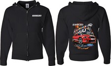 Ford Mustang Full Zip Hoodie Red Shelby GT500 Front and Back