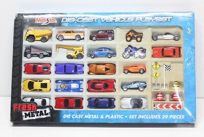 Maisto Fresh Metal 29 Piece Play Set Die Cast Lamborghini Mercedes New 2007