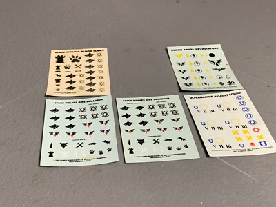 BAGE TRANSFERS SPACE MARINES ULTRA BLOOD ANGEL WOLVES TRANSFER DMG WARHAMMER 40K