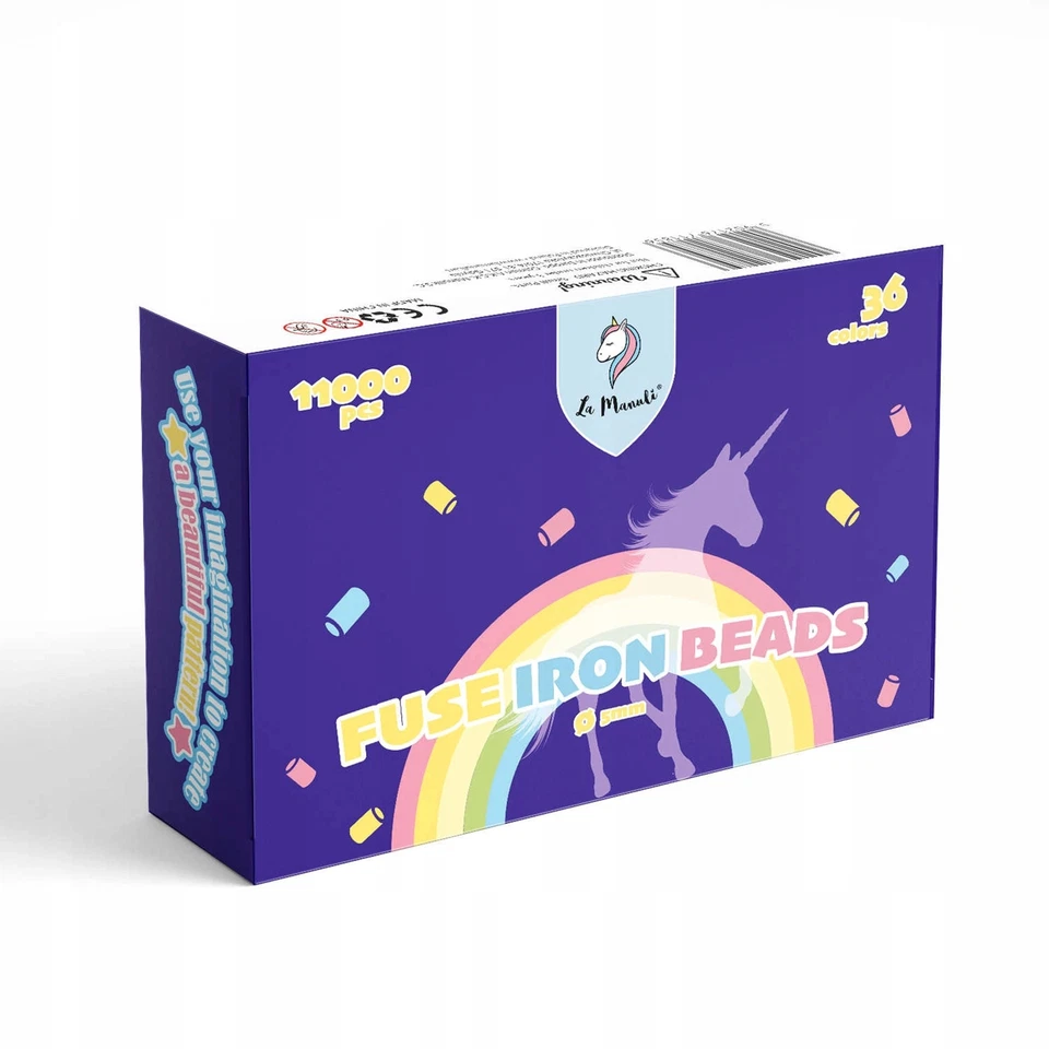 La Manuli Bügelperlen 11000 Stück 5 mm 36 Farben Sortiert Fuse Beads Kit - Bild 3 von 4