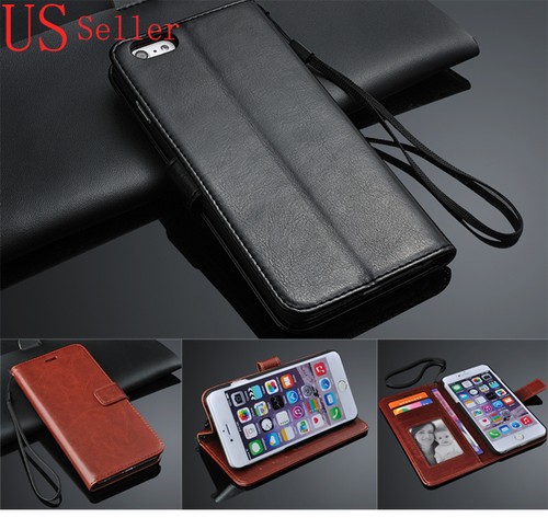Luxury Flip Case PU Leather Cover Card Slot Wallet Case Various Mobile Phones - Picture 5 of 24