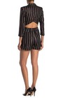 NEW Rachel Roy Metallic Pinstripe Romper Suit Black Liberty Blazer $149 sz 12 — photo 2