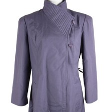 Vintage 1960s Sears The Fashion Place Purple Trench Coat Size 12P - MISSING BELT