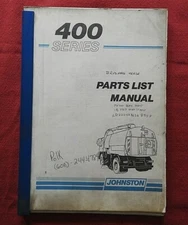 JOHNSTON VAC 400 SERIES STREET SWEEPER BROOM PARTS CATALOG MANUAL NICE SHAPE
