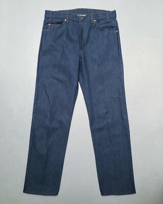 Vtg LEVIS 20505 0217 ORANGE TAB Denim Straight Jeans Indigo Sz 36