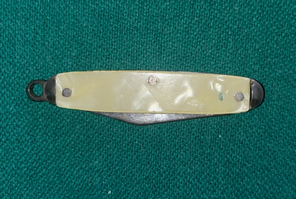 Cuchillo de Bolsillo Llavero Nácar Antiguo RARO, 1 Hoja HECHO EN EE. UU., 2-1/2" Foto 3 de 4