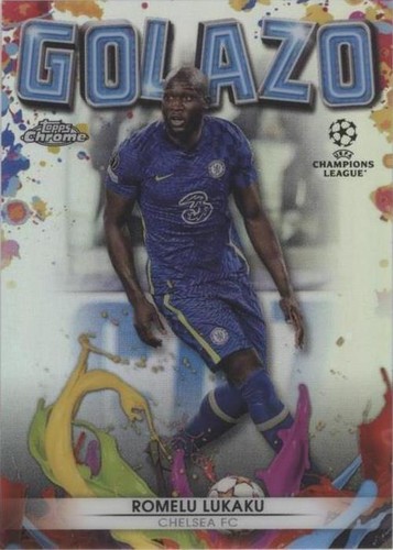 Romelu Lukaku 2021-22 Topps Chrome UCL Golazo #G-7 - Chelsea | eBay