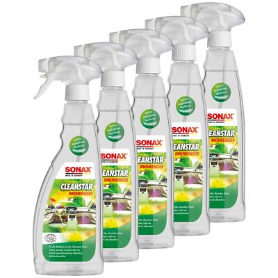 CleanStar Ecocert Innen Reiniger Auto Innenraumreiniger 02534000 SONAX 5X 750 ml