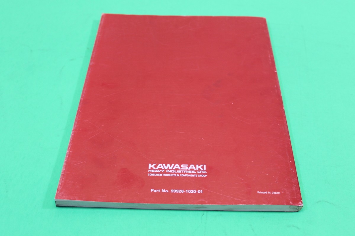 OEM KAWASAKI 1991-92 KX ZX EL MODELS SERVICE SPECIFICATION