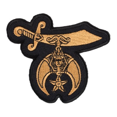 Gold & Black Shriners Patch, Fraternal Organization Patches