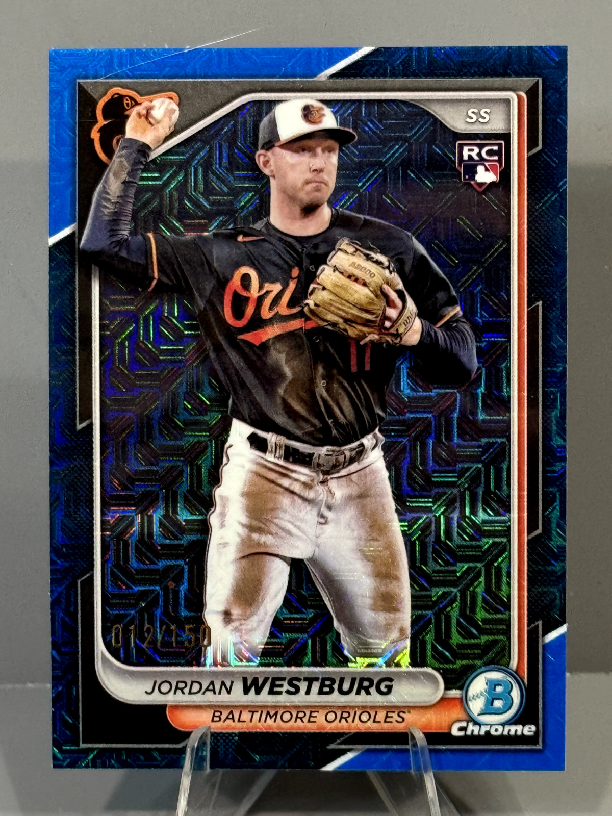 2024 BOWMAN CHROME MEGA JORDAN WESTBURG RC #17 BLUE MOJO REFRACTOR 12/150