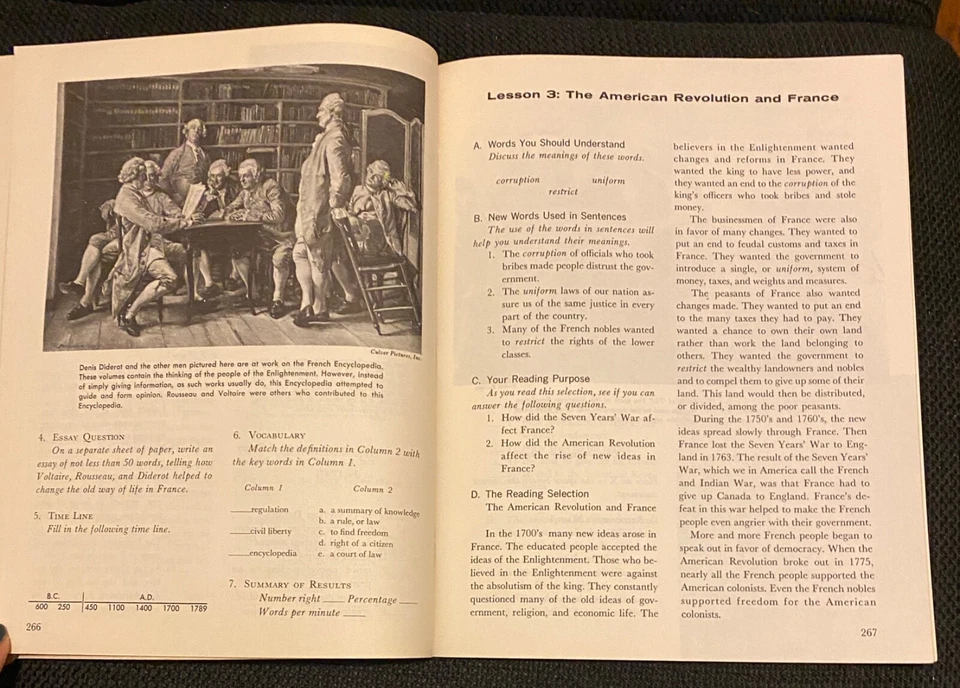 Vintage 1963 World History Study Lessons The French Revolution & Napoleon # 5 - Image 4 of 4