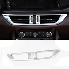 For Alfa Romeo Stelvio Sprint 2017-20 ABS Silver Dashboard Air Outlet Cover Trim