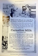 1914 Advertisement Carnation Canned Milk From Contented Cows