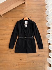 VTG Bogner Luxury Belted Viscose Black Blazer Jacket