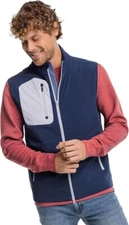 SOUTHERN TIDE Mens Bowline Performance Vest Dress Blue Size S Zipped pockets