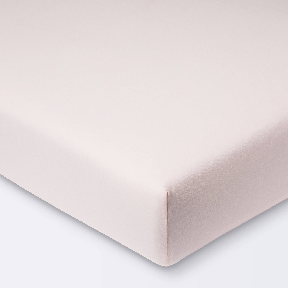 Polyester Rayon Jersey Fitted Crib Sheet - Cloud Island Light Pink-image