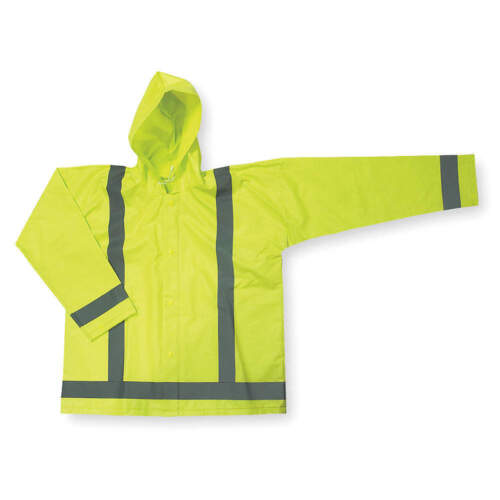 CONDOR 4GE63 Rain Jacket,Unrated,Yellow/Green,M 4GE63