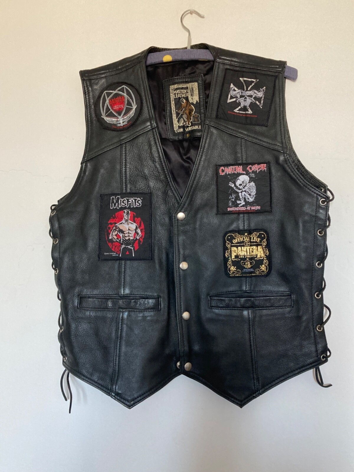 Misfits, Cannibal Corpse, Pantera Etc. Battle Vest Jacket Mens Size S