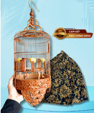 Natural Bamboo Birdcage for white-eyes Songbirds  Vietnamese Handcrafted