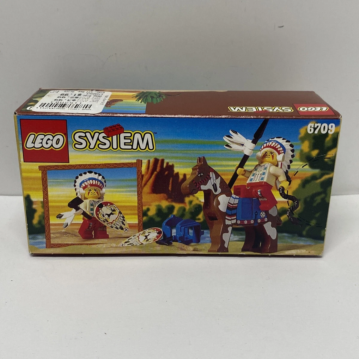 LEGO SYSTEM 6709 Wild West Tribal Chief, Rare, New In Factory Sealed Box