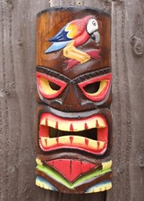 CLEARANCE 30cm Tiki Bar Wall Mask Wooden TikiBar Decoration SECONDS
