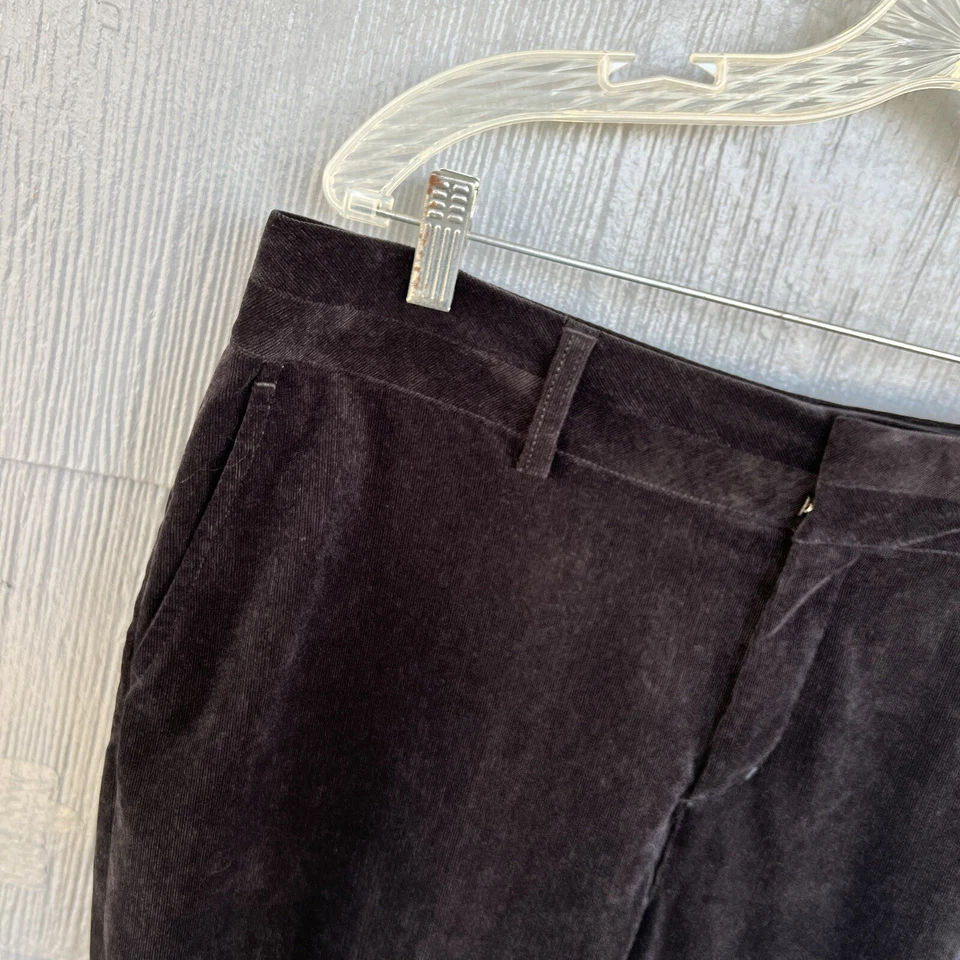 Pantalones de vestir Coldwater Creek para mujer 14 negros terciopelo carrera bota corte bolsillos para piernas Foto 2 de 4