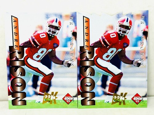 1995 COLLECTORS EDGE ANDRE RISON 22K GOLD DIE CUT #46 SN 263/500 203/ ...