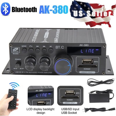12V 800W Bluetooth HiFi Power Amplifier Mini Audio Digital Stereo FM AMP Remote