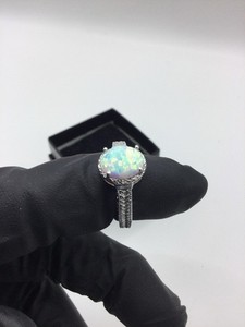 opal ring sterling silver