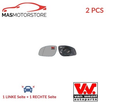 AUßENSPIEGEL SPIEGELGLAS PAAR VAN WEZEL 3768837 2PCS A NEU OE QUALITÄT