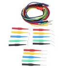 Banana Plug Test Leads Kit Nickel Plated Clips Back Probe Pins For Multimeter 4m
