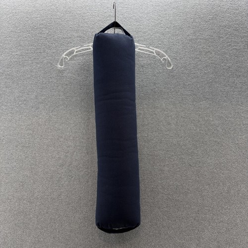 Hugger Mugger Yoga Bolster Blue Cotton Carry Handle Made USA 25X5X4 Support