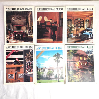 Architectural Digest Magazine LOT of 6 VTG Issues 1989 Jan Feb Mar Apr May Dec