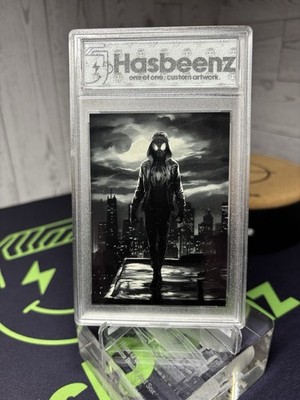 2025 Hasbeenz Miles Morales Marvel Noir Acrylic Sketch Card 1/1 Encased