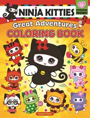 Ninja Kitties Great Adventures Coloring Book by Kayomi Harai (English) Paperback